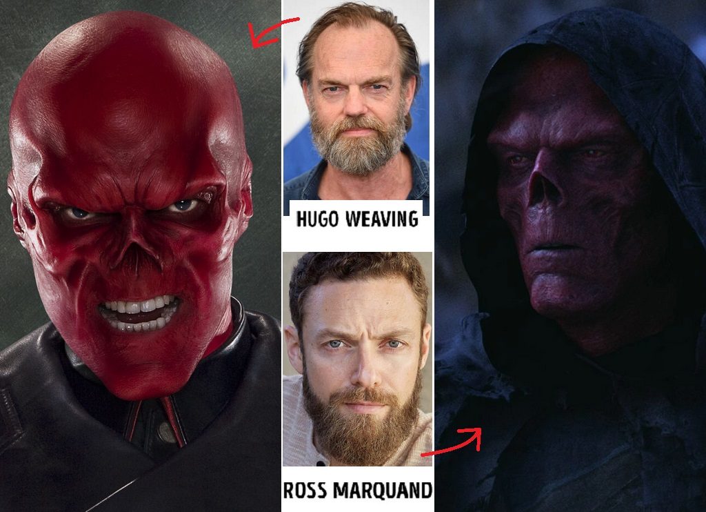 Johann Schmidt Red Skull — Hugo Weaving Ross Marquand Vous serez incroyablement surpris de voir à quoi ressemblent vos héros préférés sans leurs masques