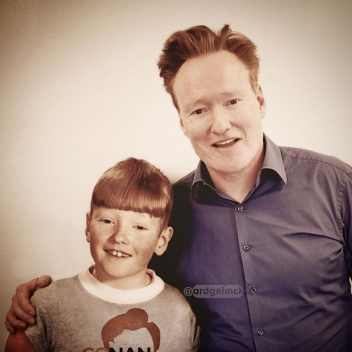 ConanObrien Cet artiste photoshope des célébrités avec leur version plus jeune