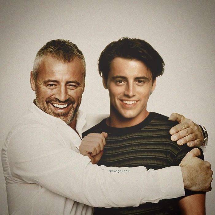 MattLeblanc Cet artiste photoshope des célébrités avec leur version plus jeune