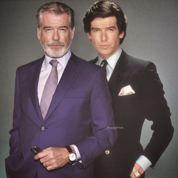 PierceBrosnan Cet artiste photoshope des célébrités avec leur version plus jeune