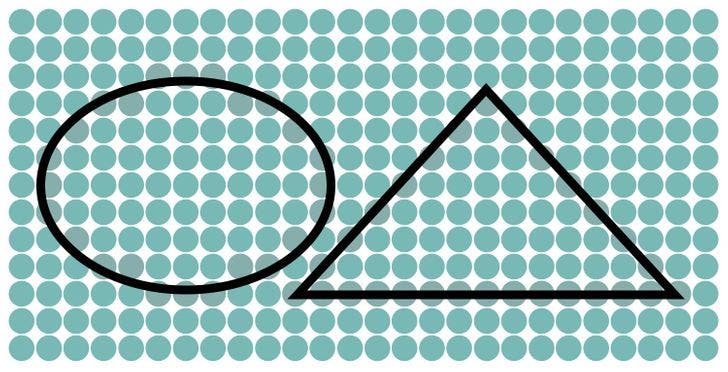 losange triangle Seule 1 personne sur 10 réussit à voir le carré caché parmi les ronds. En êtes-vous capables ?