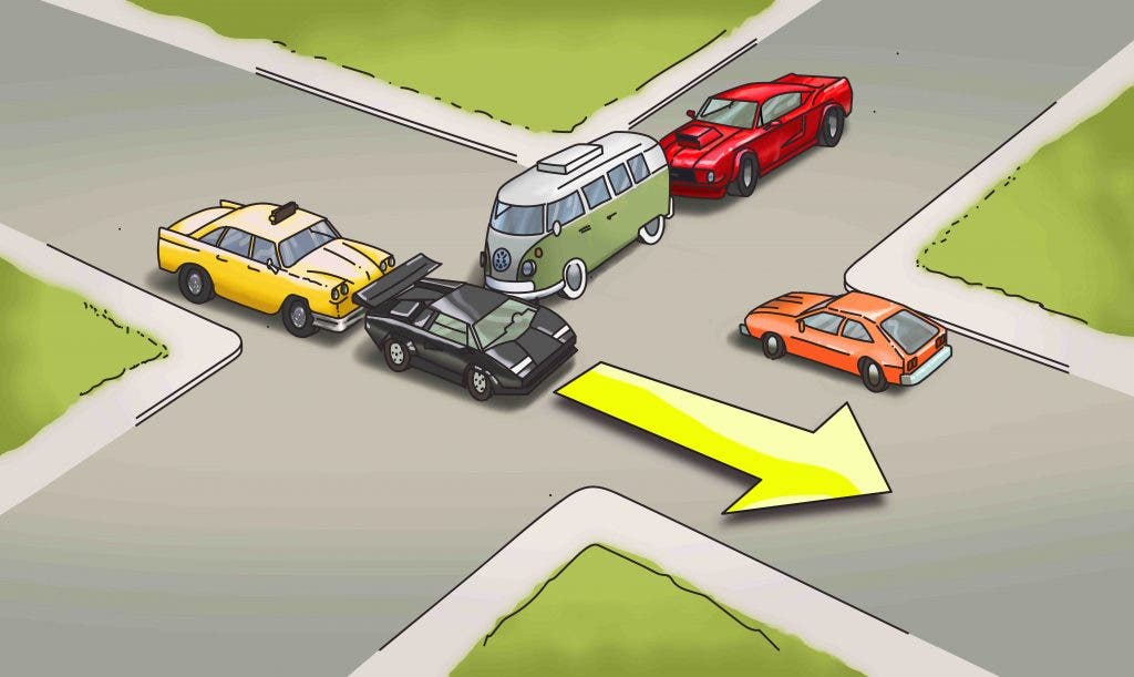 testvoiture4 1 personne sur 5 peut résoudre ce problème. Quelle voiture doit passer en premier pour libérer la circulation ?