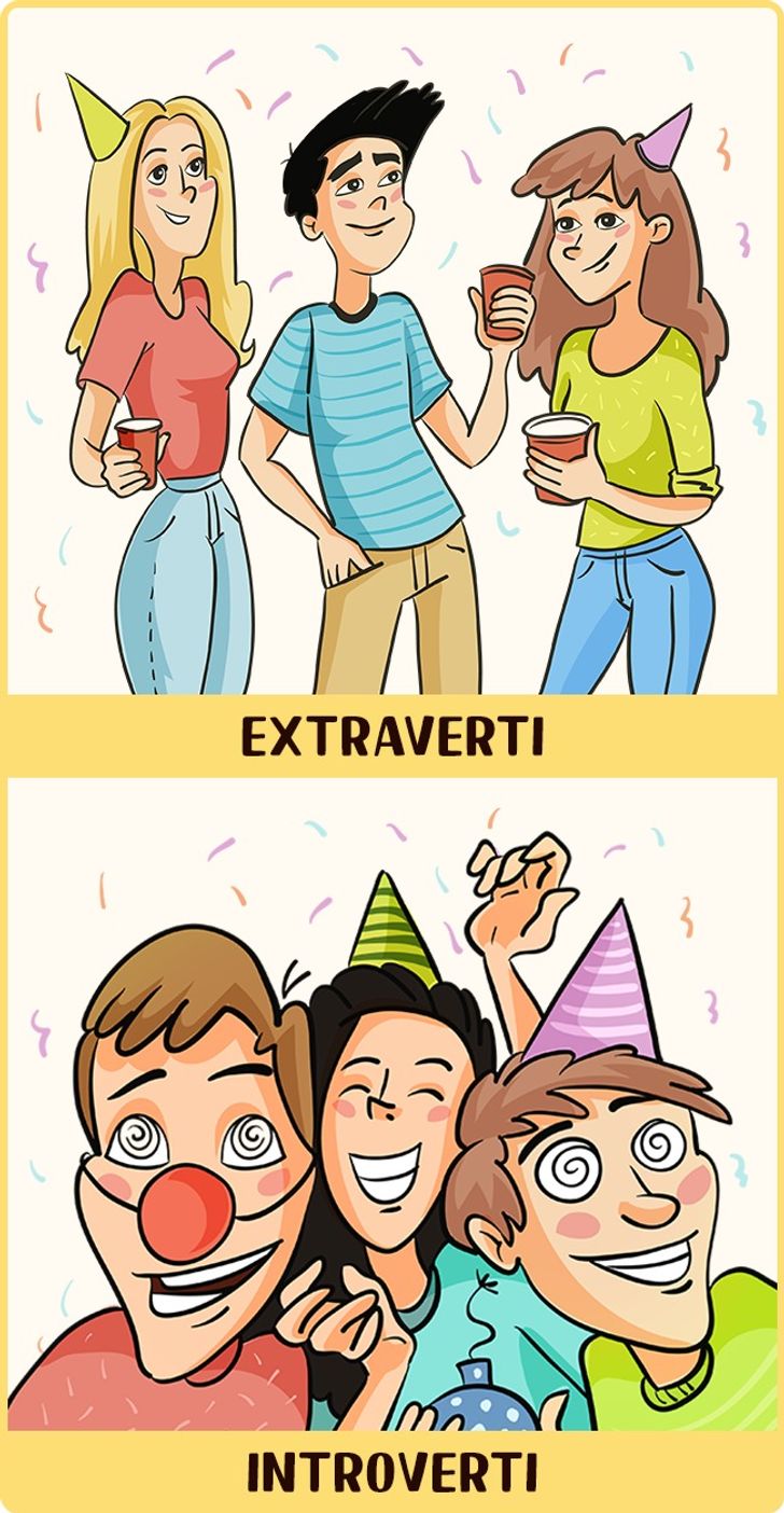 12 illustrations montrant le monde tel que le voient les personnes extraverties et introverties1 12 illustrations montrant le monde tel que le voient les personnes extraverties et introverties