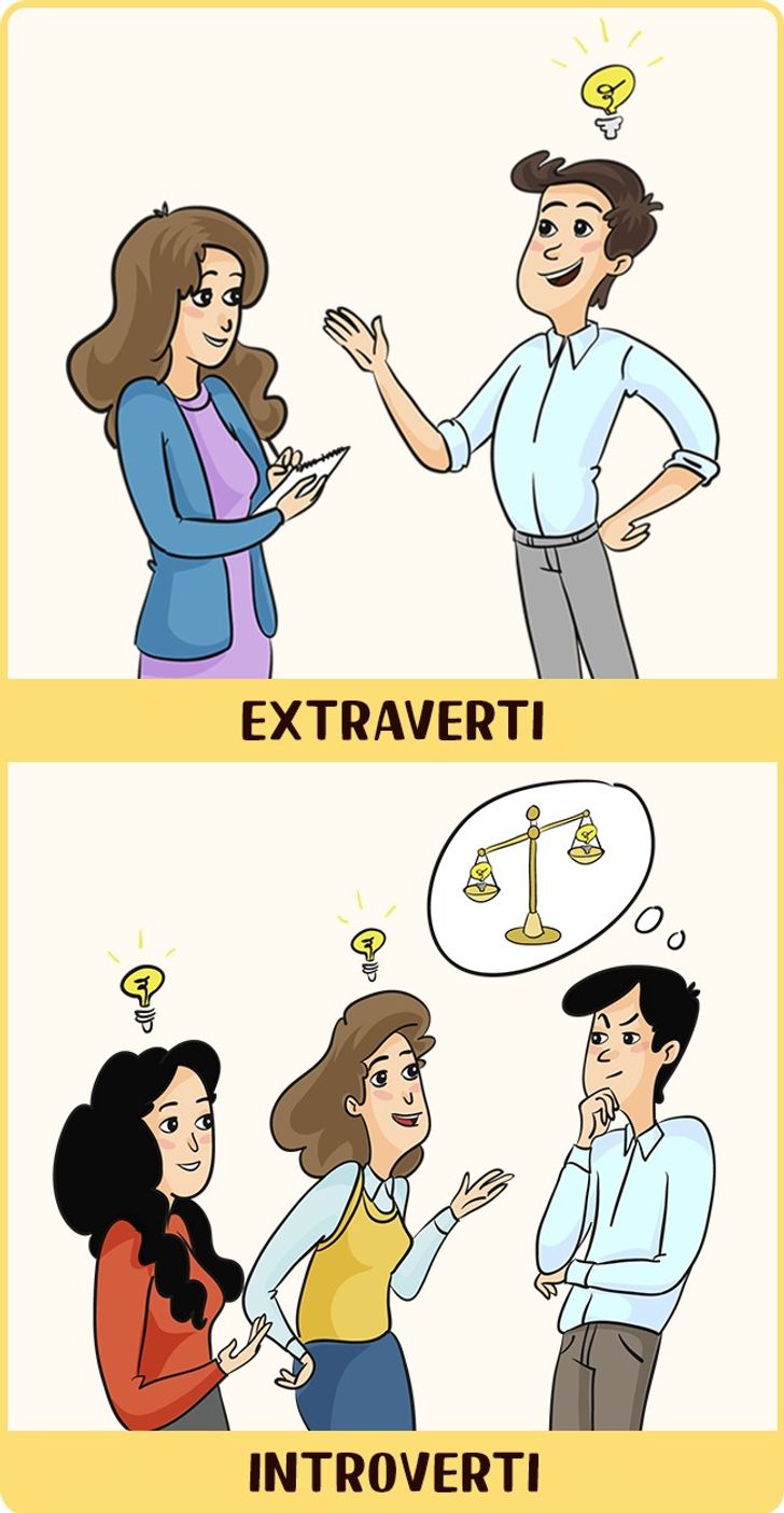 12 illustrations montrant le monde tel que le voient les personnes extraverties et introverties7 12 illustrations montrant le monde tel que le voient les personnes extraverties et introverties