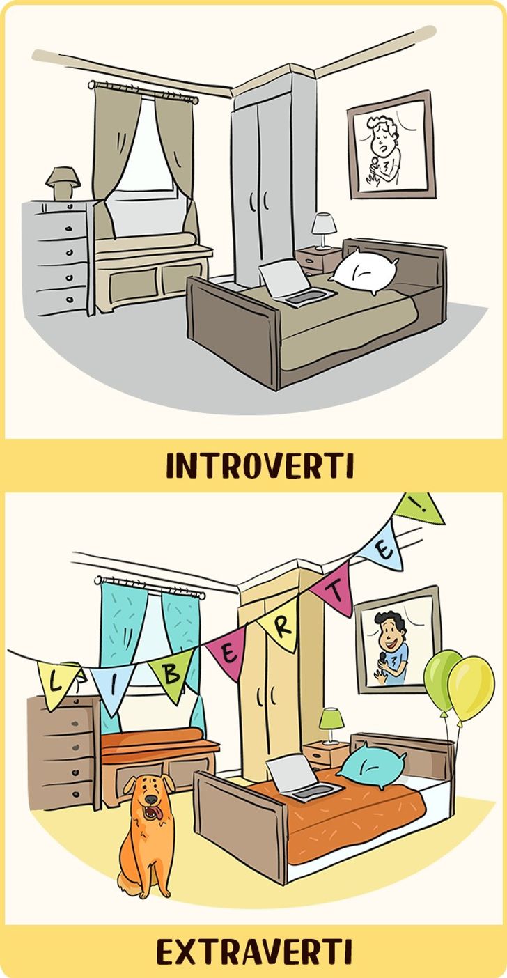 12 illustrations montrant le monde tel que le voient les personnes extraverties et introverties8 12 illustrations montrant le monde tel que le voient les personnes extraverties et introverties