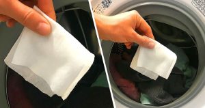 Gagnez du temps en mettant une lingette humide dans la machine à laver