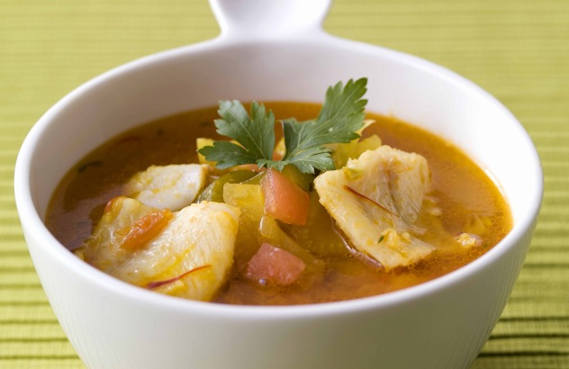 Soupe de poisson à la papaye verte