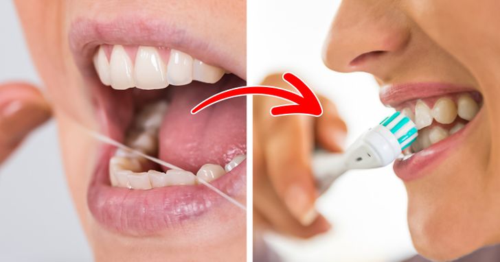 Utilisez du fil dentaire avant de vous brosser les dents