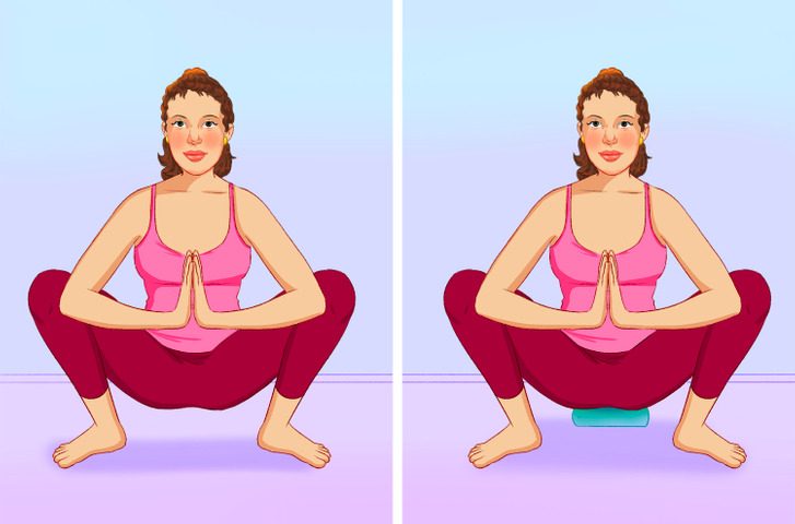Essayez la position accroupie du yoga