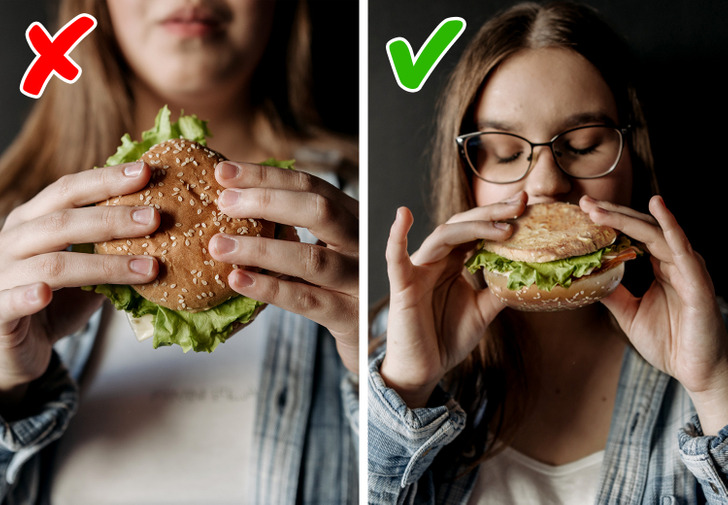 La bonne et meilleure façon de manger un hamburger