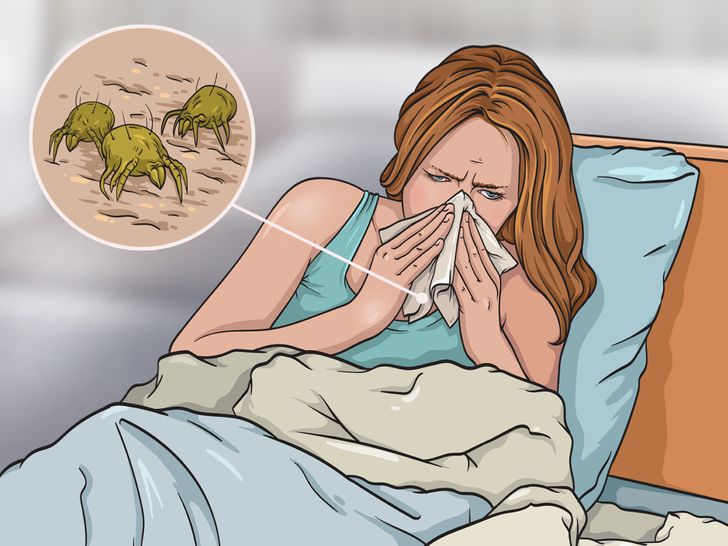 Mauvaises allergies dues aux acariens