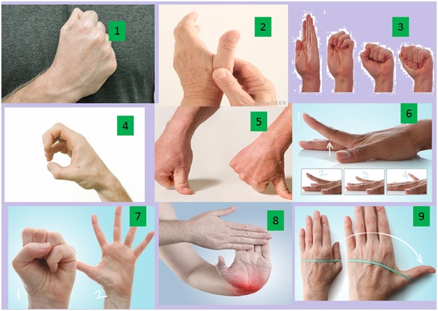 exercices pour les mains