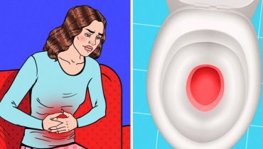 Douleurs abdominales et présence de sang dans les urines