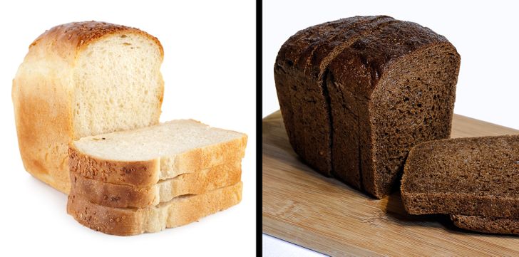 Le pain blanc et le pain complet