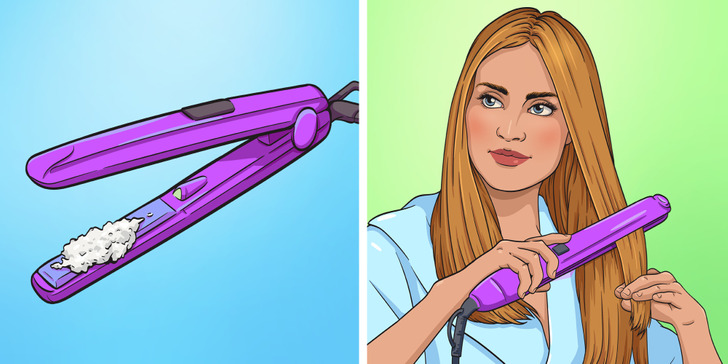 Nettoyez votre lisseur à cheveux avec du bicarbonate de soude et de l'eau.