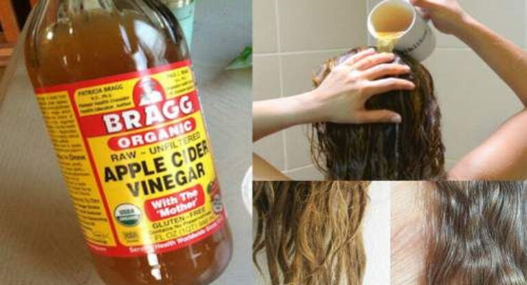 Rinçage au vinaigre de cidre de pomme