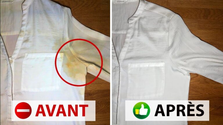 taches de sueur des vêtements