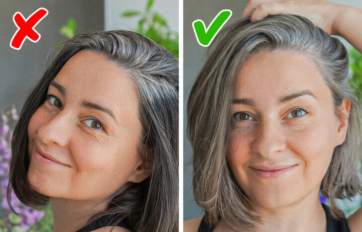 Cheveux gris ou blancs femme