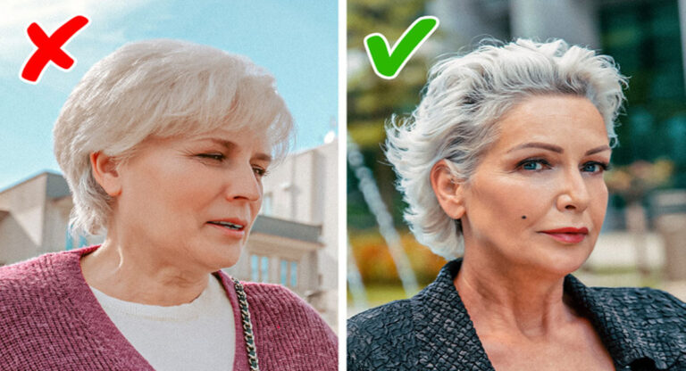 Cheveux gris ou blancs femme
