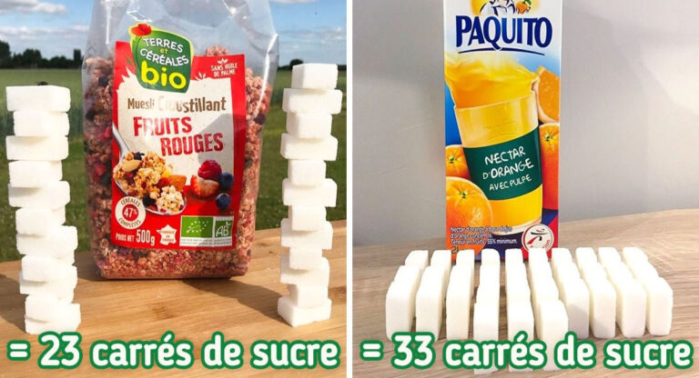 aliments équivalent carrés en sucre