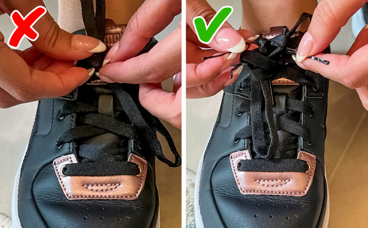 Détachez les lacets de vos chaussures